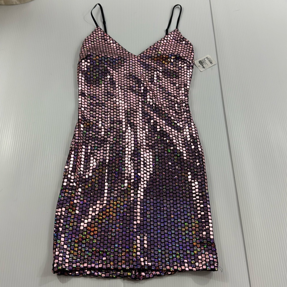 491. Women’s Charlotte Russe Sequin‎ Mini Dress - Multicolor (S)
